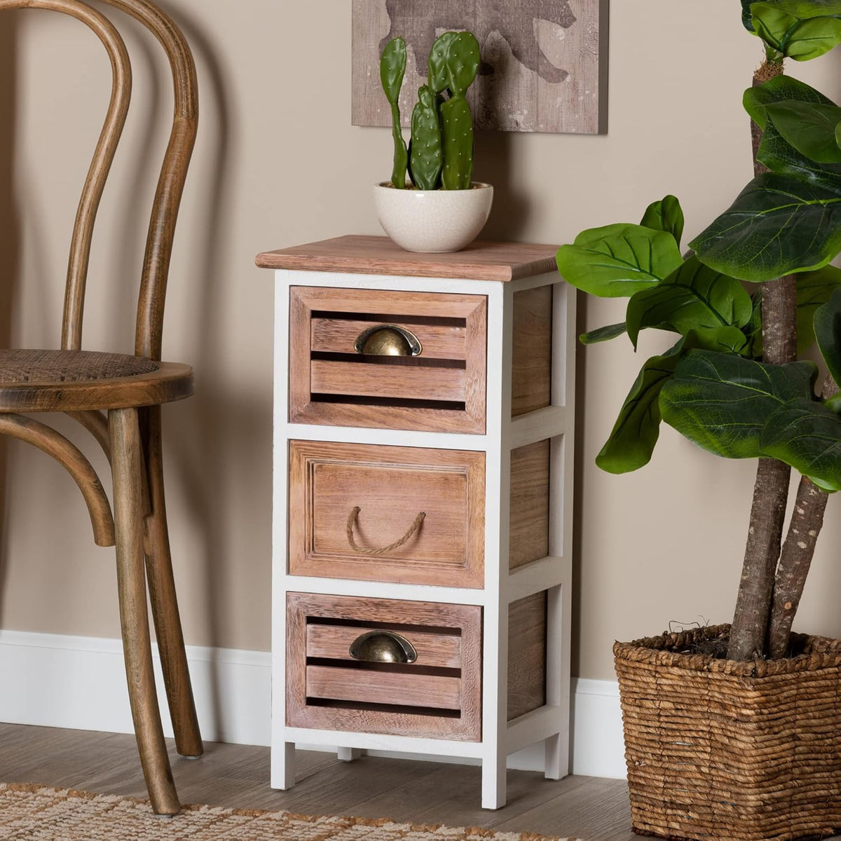 White/Oak Brown Shelving and Cabinets Z31267
