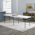 White 8 Foot Folding Plastic Table Y1408