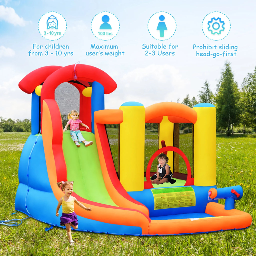 Inflatable Bounce House Water Slide with Splash Pool B3608