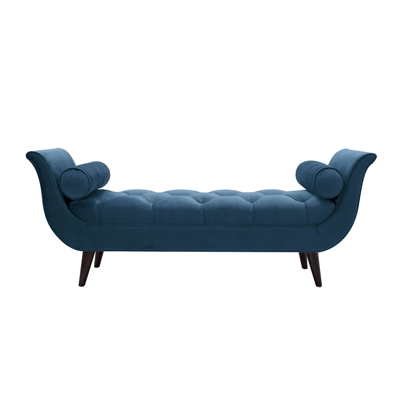 Teal Velvet Tufted Entryway Bench W112553