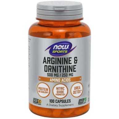 Arginine & Ornithine 500/250 mg 100 Capsules A149648