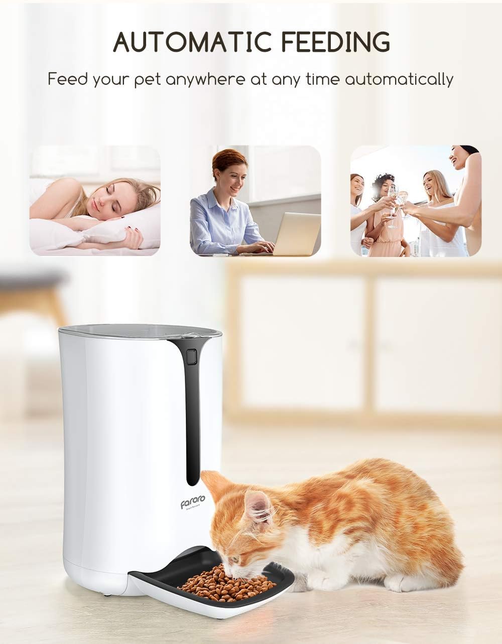 7L Automatic Cat Feeder with Programmable Timer, Pack of 2 O187