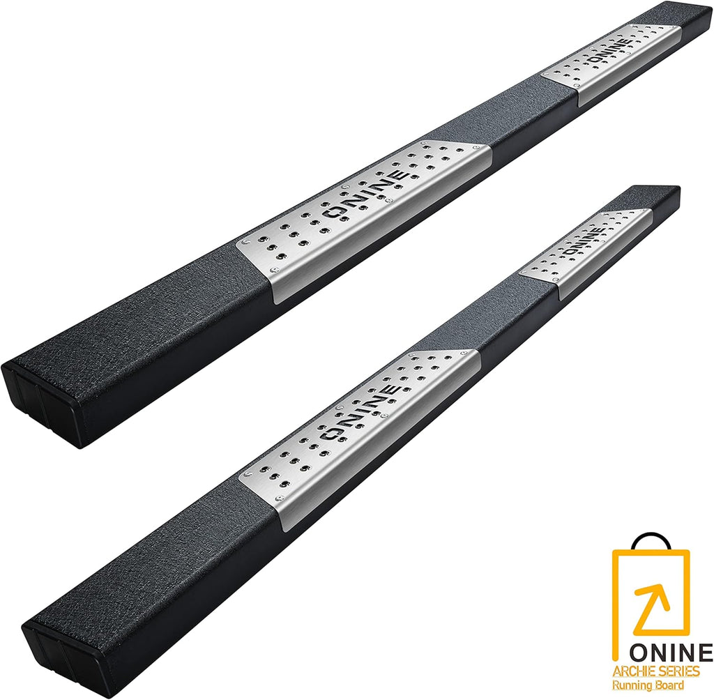 Chrome Running Boards with Step Pad Side Step Nerf Bar L372902