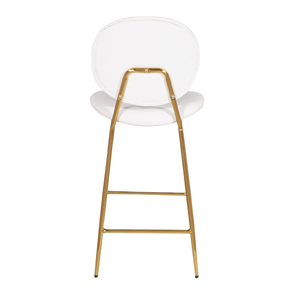 White Faux Leather Counter Stool S67483