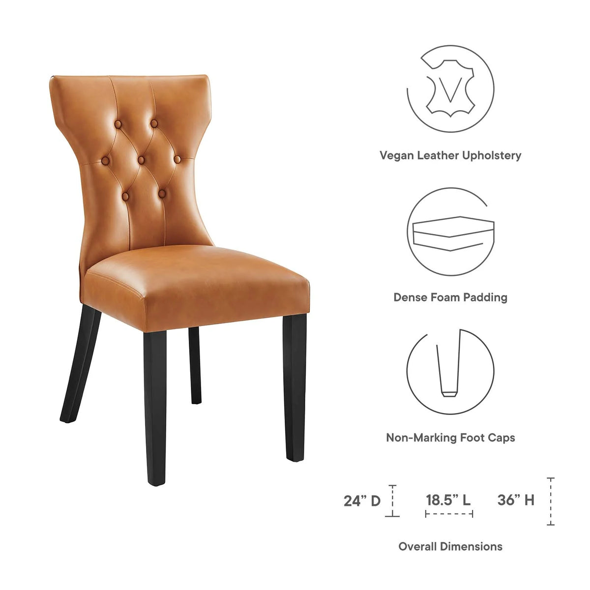Tan Vinyl Side Chair N785327