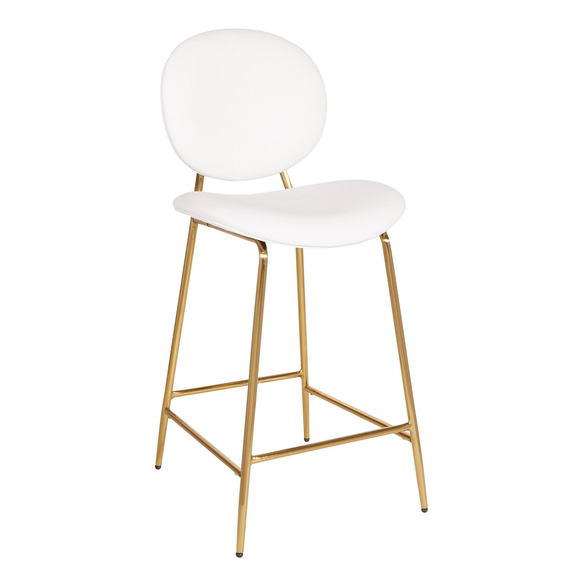 White Faux Leather Counter Stool S67483