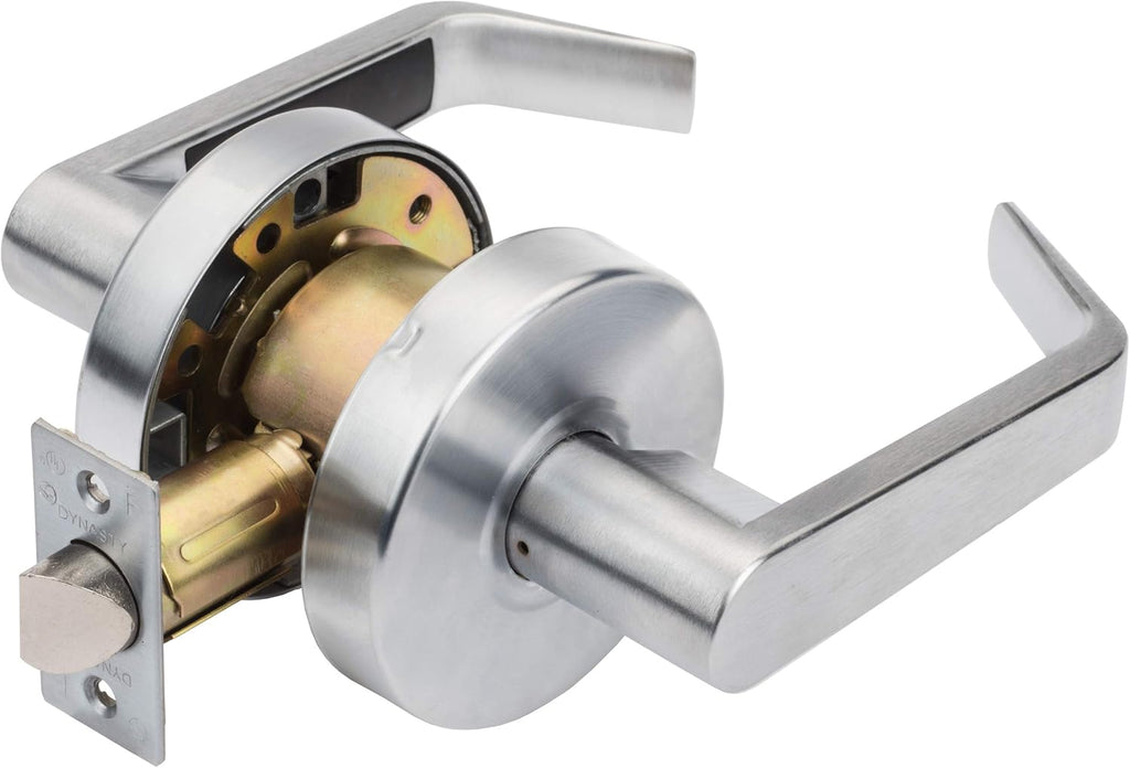 Satin Chrome Keyed Lever Lockset Pack of 2 B129