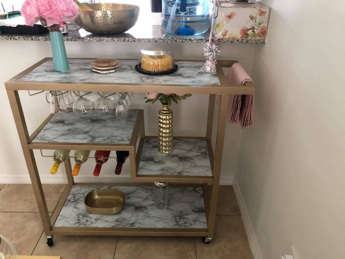 White Bar Cart N37532