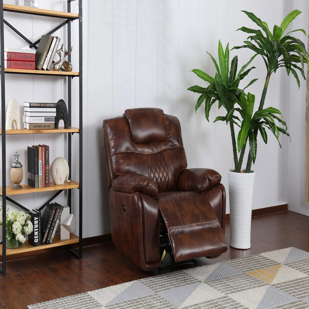 Rich Brown Power Recliner Q621849
