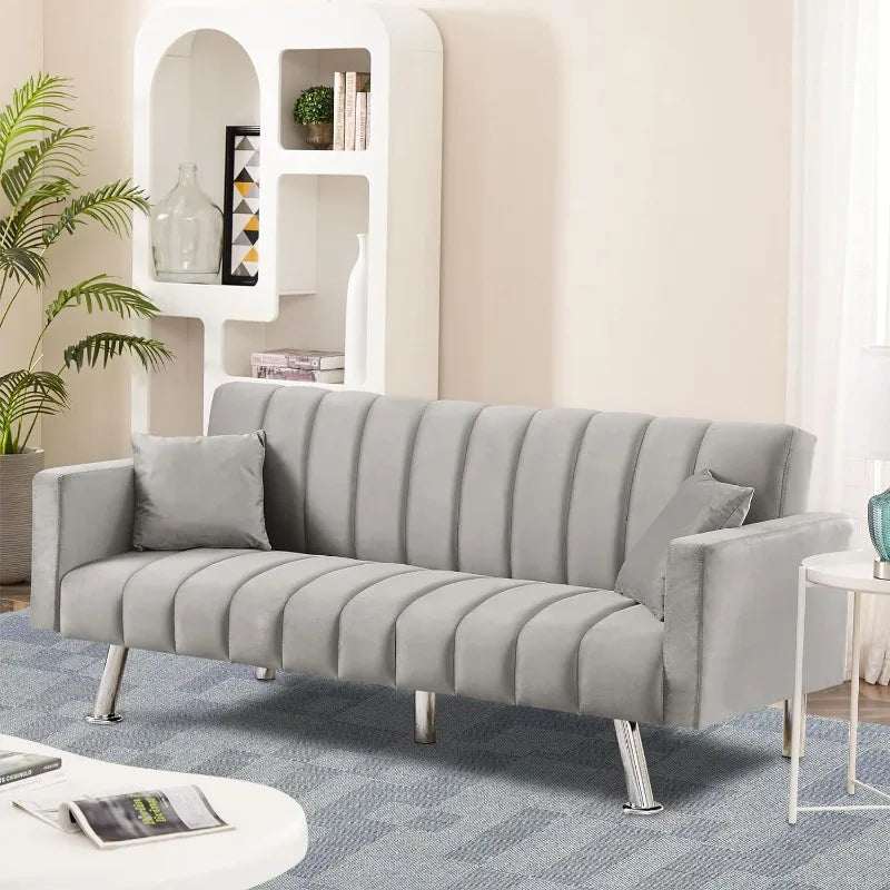 Convertible Sofa Bed with 2 Pillows P4589