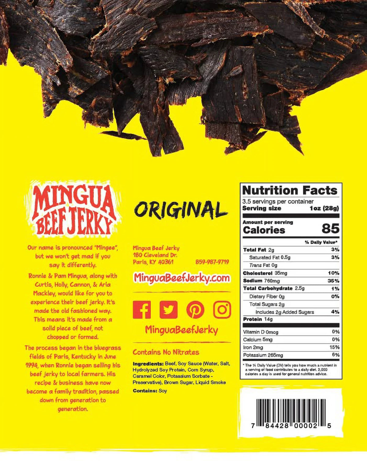 Two Milds + Two Garlic & Onions Beef Jerky, 3.5 ounces, 14.0 Ounce F5635