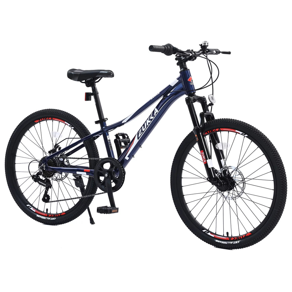 24 in 7-Speed Aluminum Mountain Bike with Double Disc Brake H5662