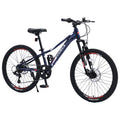 24 in 7-Speed Aluminum Mountain Bike with Double Disc Brake H5662