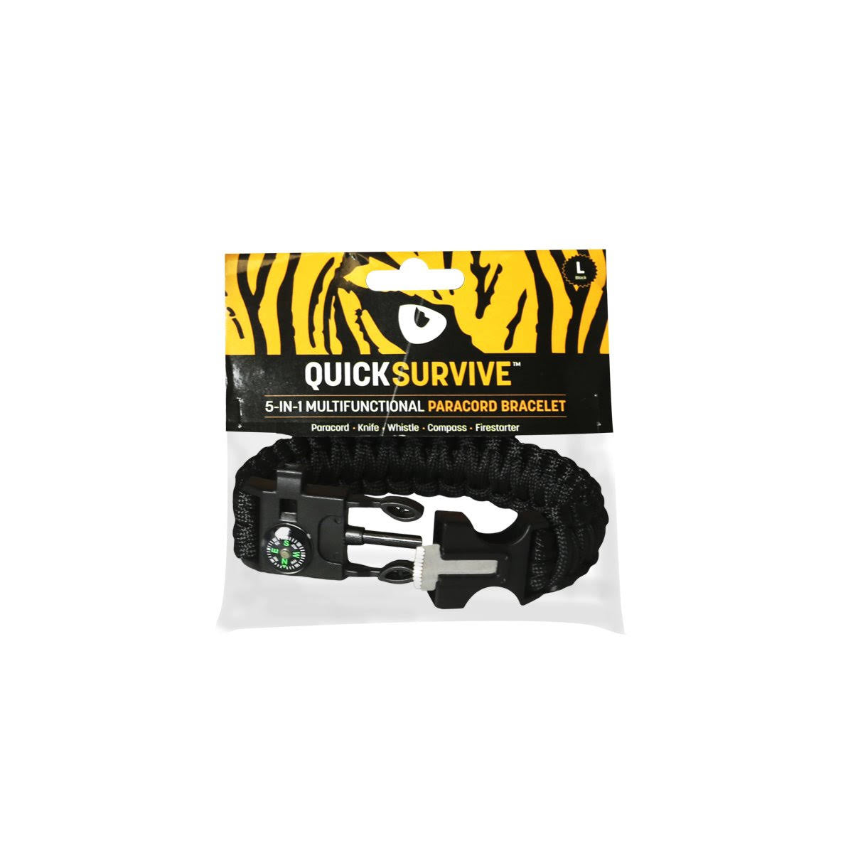 50-Piece Survival Bundle with Fire Starter Canister, Stove, Flint, Paracord & Glove C9903