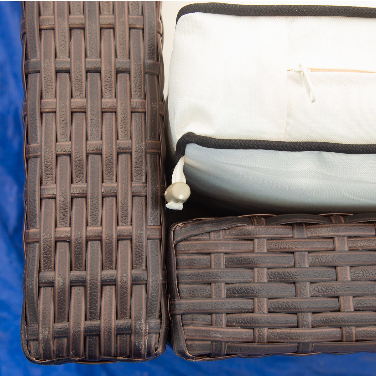 3 Piece Patio Sectional Wicker Rattan Outdoor Furniture Sofa Set O8614