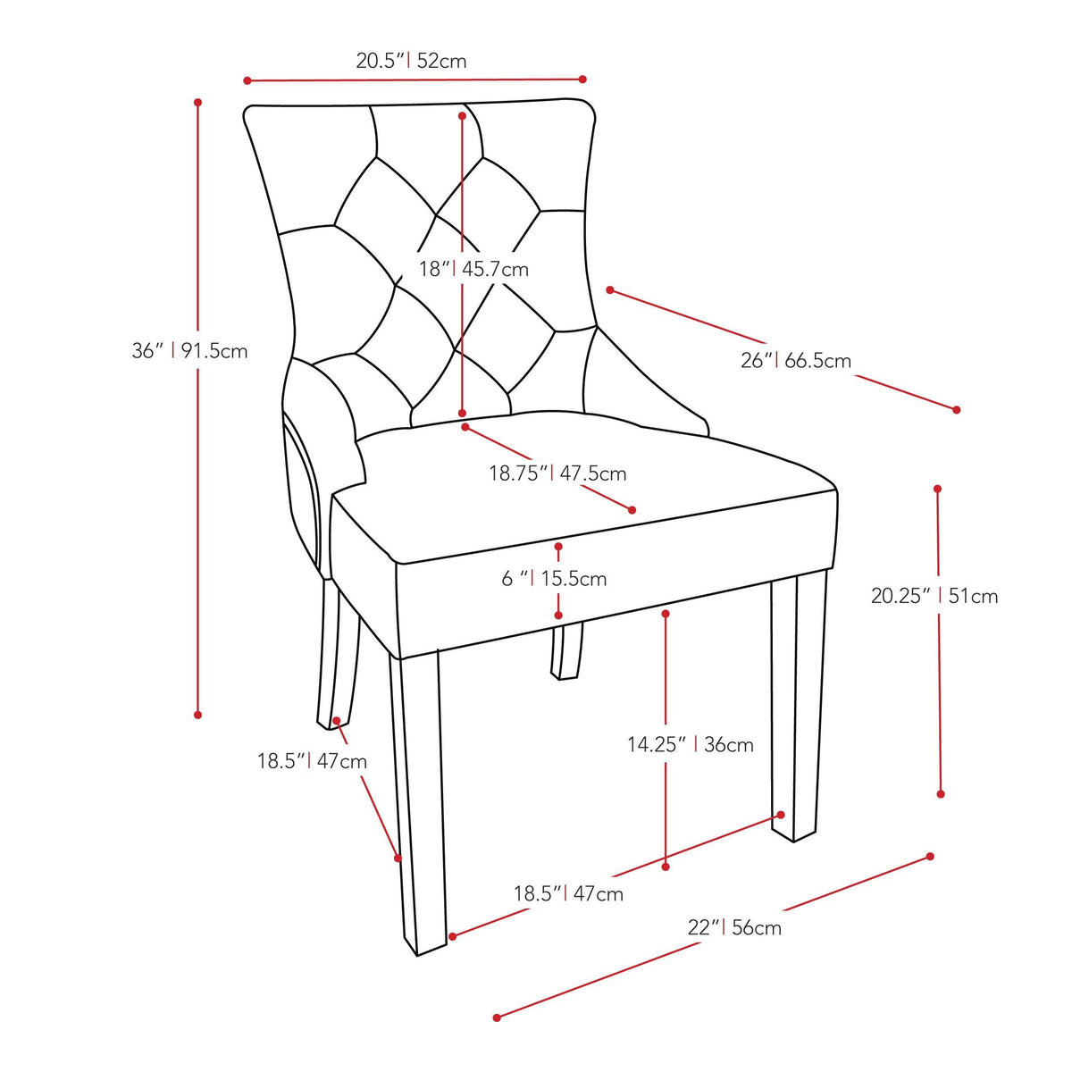 Beige Fabric Accent Chair (Set of 2) B202680