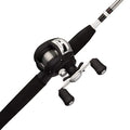 Medium 6' Low Profile Fishing Rod and Bait Cast Reel Combo (2 Piece), Black, White F953598