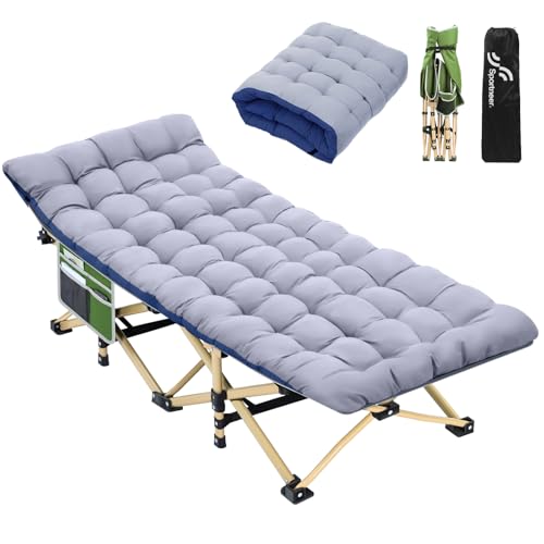 Camping Cot with Mattress Heavy Duty Folding Portable Bed S428