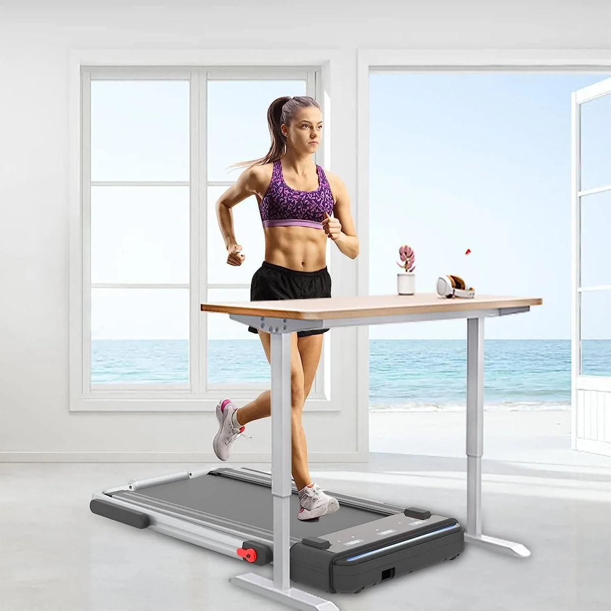 2 in 1 Folding Portable Under Desk Treadmill C468154