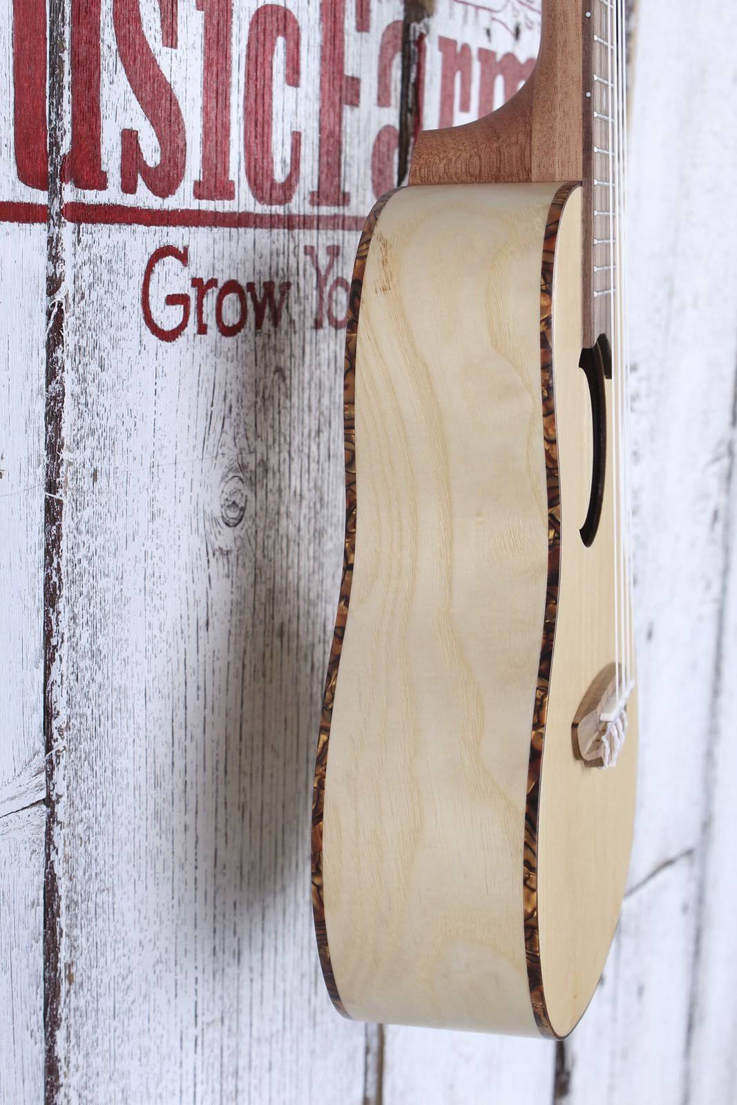 Olive Ash Burl Crescent Ukulele G993