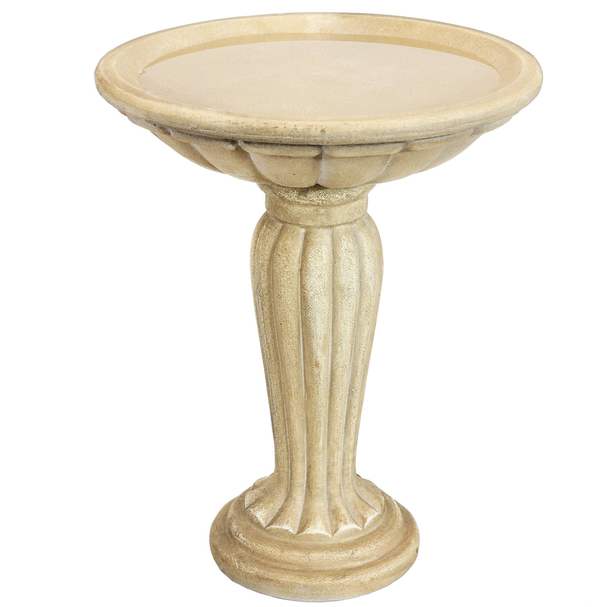 Grecian Reinforced Concrete Bird Bath - 16-inch V495248