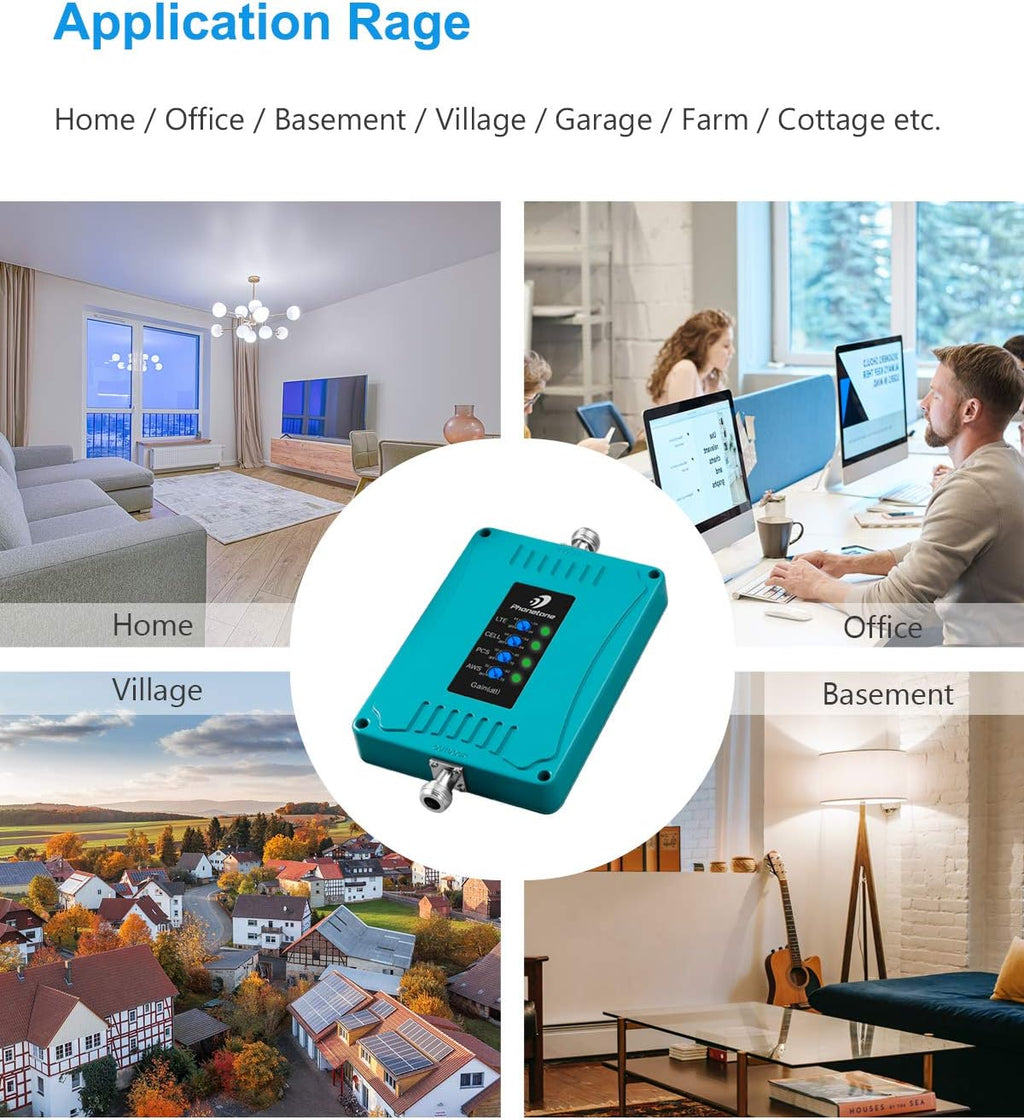 Cell Phone Signal Booster for Home, 5G 4G LTE & 3G, up to 4,500 sq ft H532714
