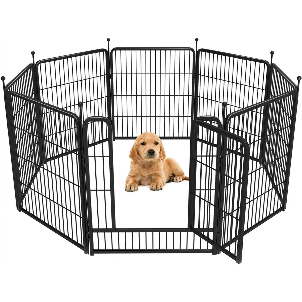 Dog Playpen Outdoor Panels with Doors P7626