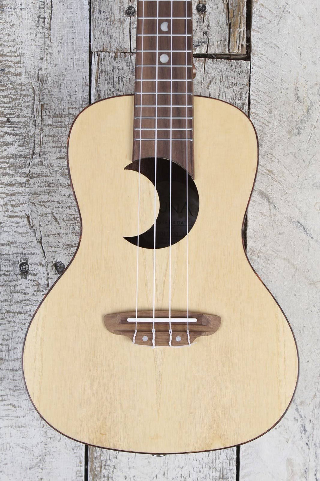 Olive Ash Burl Crescent Ukulele G993