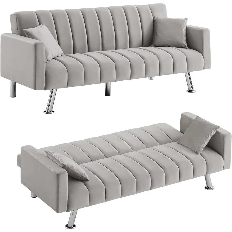 Convertible Sofa Bed with 2 Pillows P4589