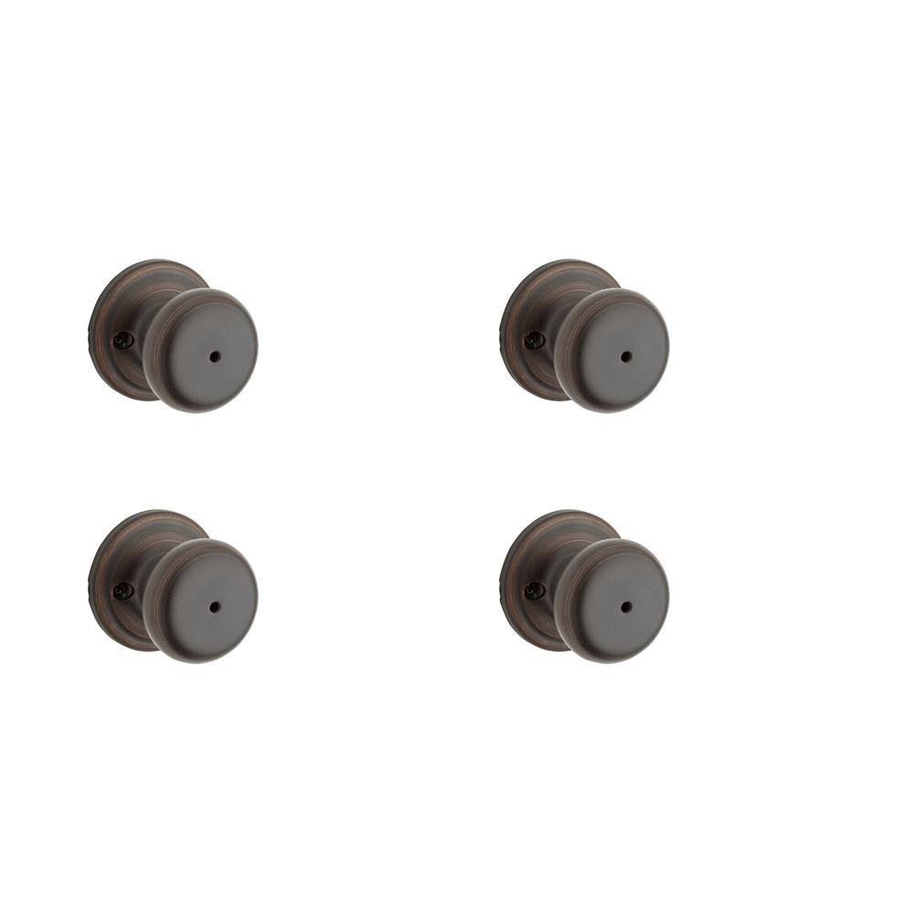 Venetian Bronze Privacy Door Knob 4-Pack P751189