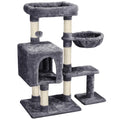 4-Level Plush Cat Tree with Condo, Dark Gray J402