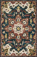 Teal Raspberry 9'3 x 13' Rug W361856