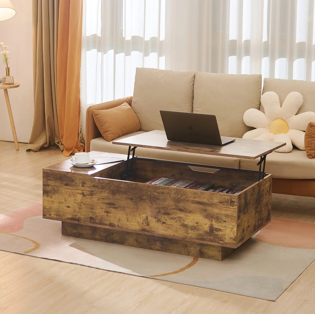 Lift Top Wooden Coffee Table with Storage Compartment Z412709