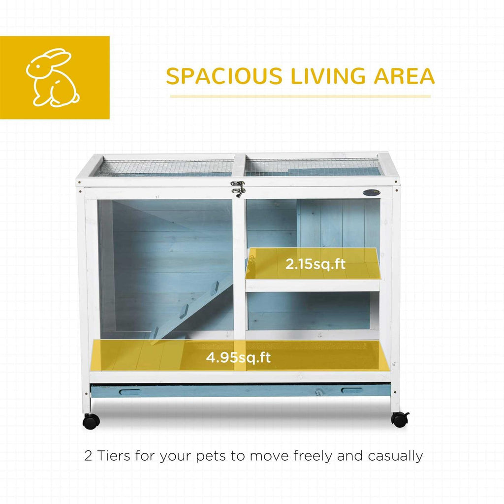 2-Story Wooden Rabbit Hutch U64946