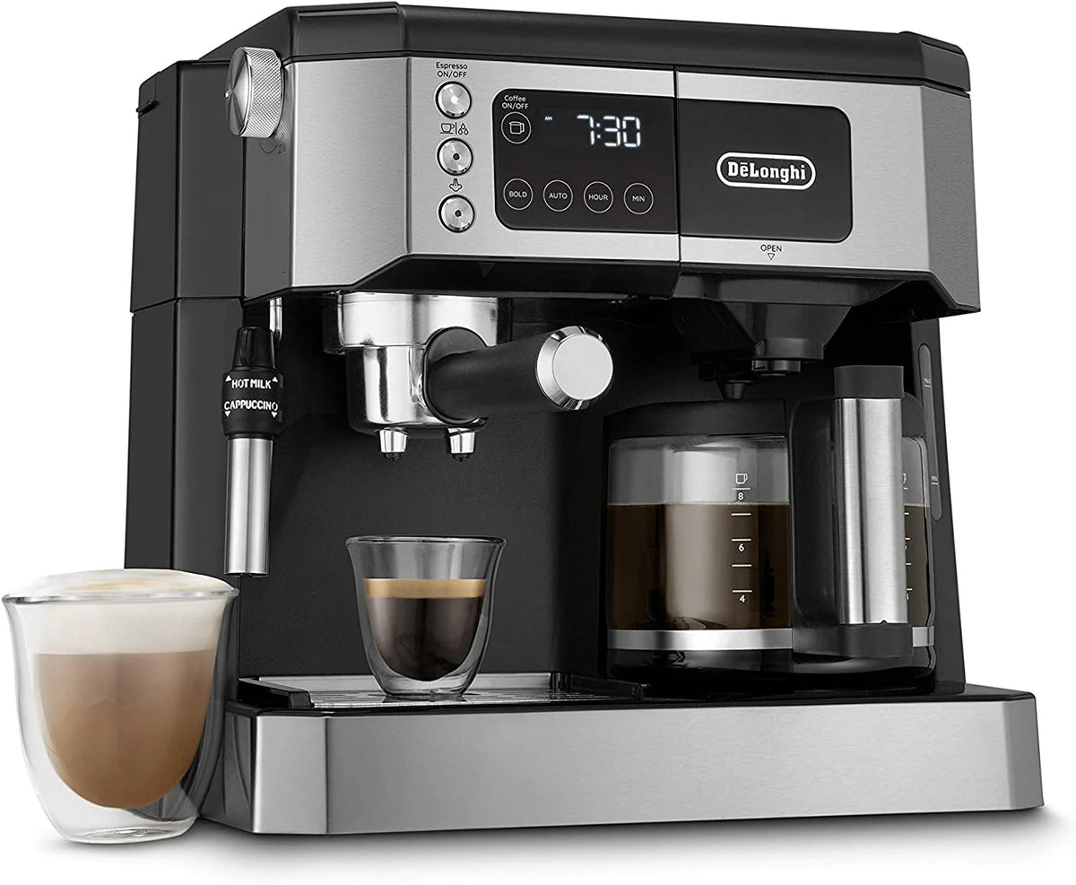 Combination Coffee Maker & Espresso Machine with Milk Frother and Glass Coffee Pot I14079