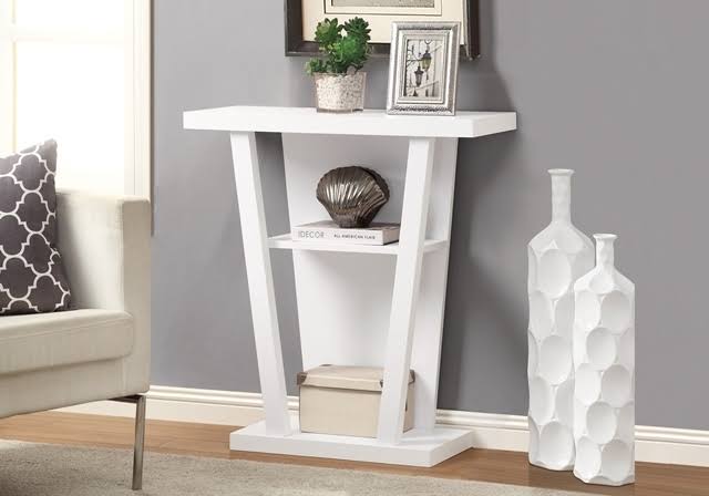 White Console Accent Table 32 in. M44996
