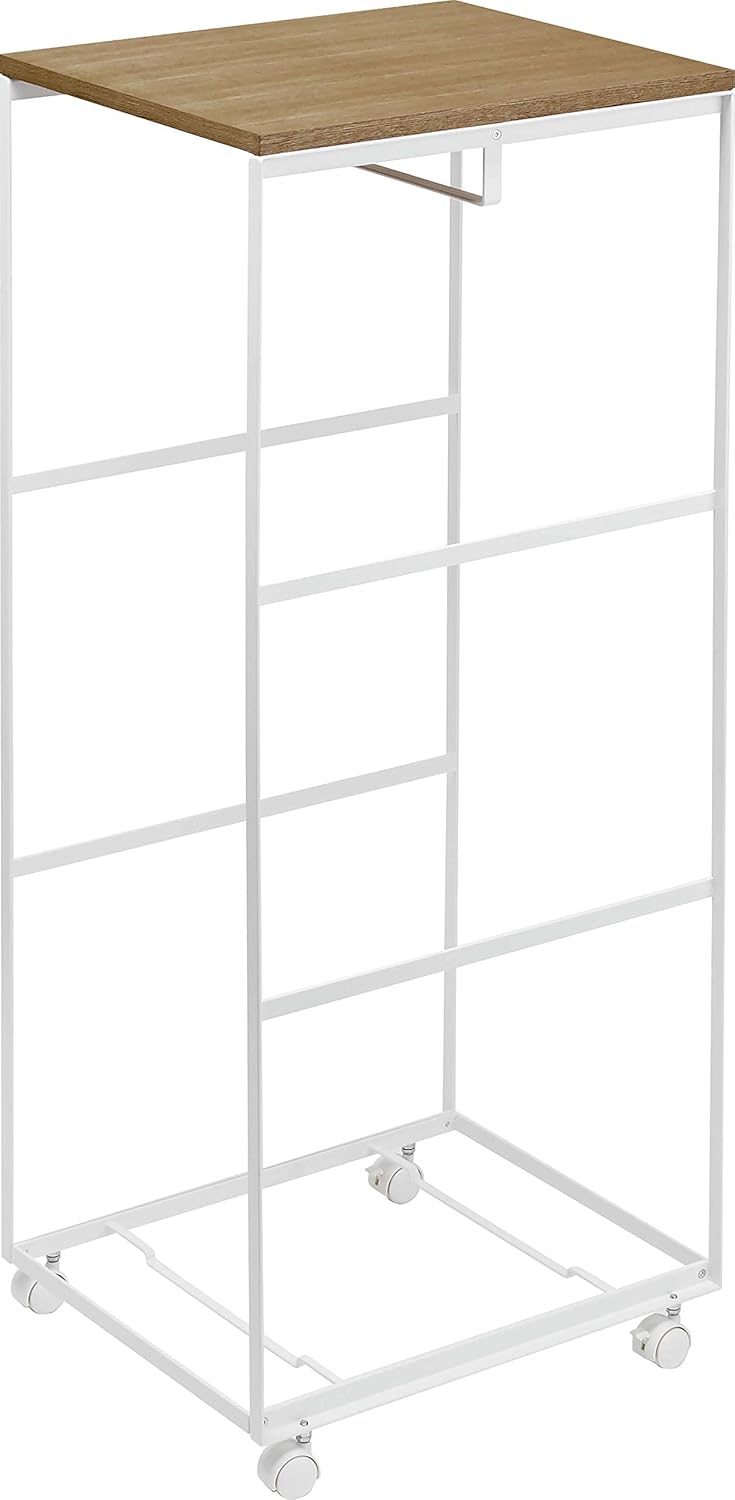 White Rolling Storage Cart N6823