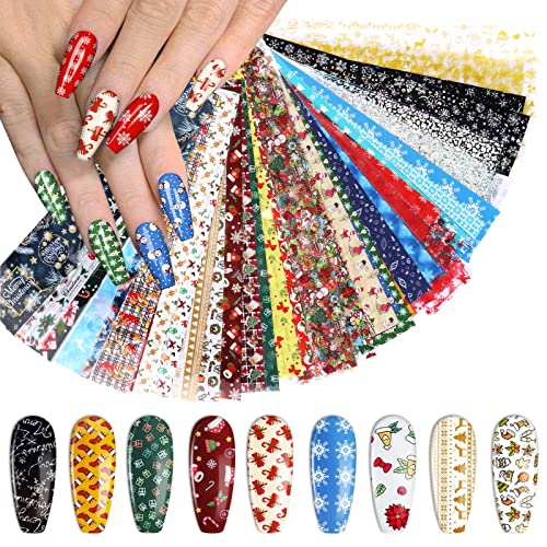100 Sheets Christmas Nail Foil Transfer Stickers R2836
