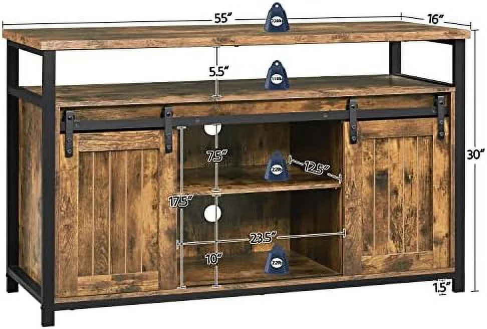 Rustic Brown 47 Inch TV Stand V504