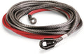 Synthetic Winch Cable Rope with Loop Ends: 3/8 Diameter x 80' Length, 8.25 Ton Capacity G8961