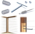 40Pack 1/8 Invisible Cable Railing Kit T316 Stainless Steel 20 Cable Line with Socket Wrench R881