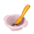 Pink Bowl with Ice Cream Print and Yellow Spoon G683