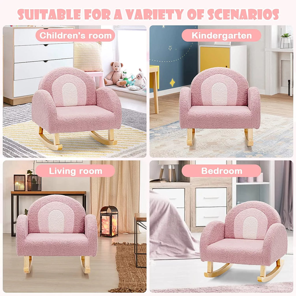 Pink Plush Kids Sofa Q838