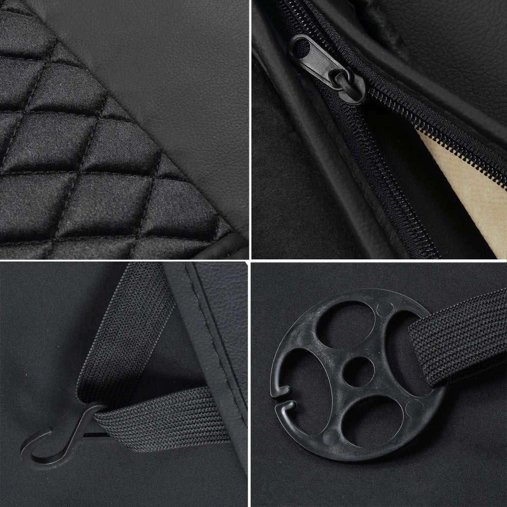 Black Waterproof Leather Full Set Car Seat Cover R61098