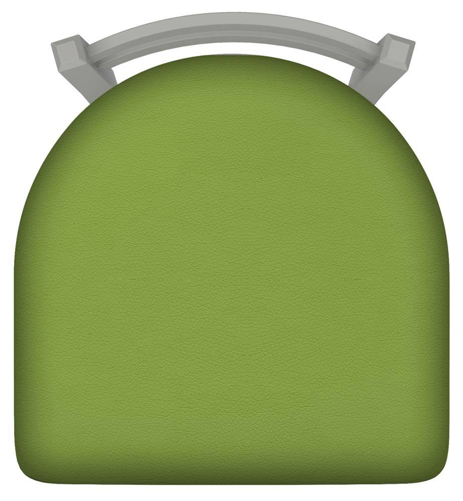 Swivel Bar Stool with Anodized Nickel Finish and Kiwi Green Seat A988