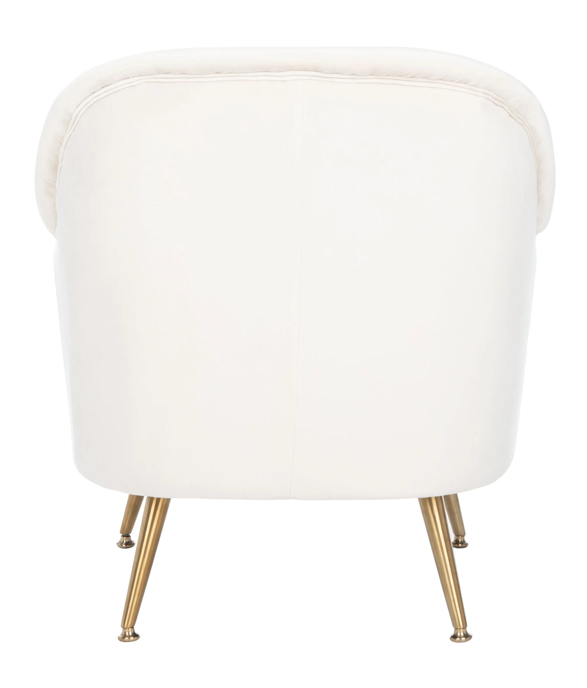 Ivory Velvet Upholstered Arm Chairs V83215