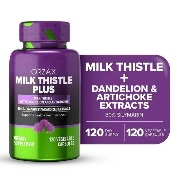 Milk Thistle Herbal Supplement 120 Vegetable Capsules P659685