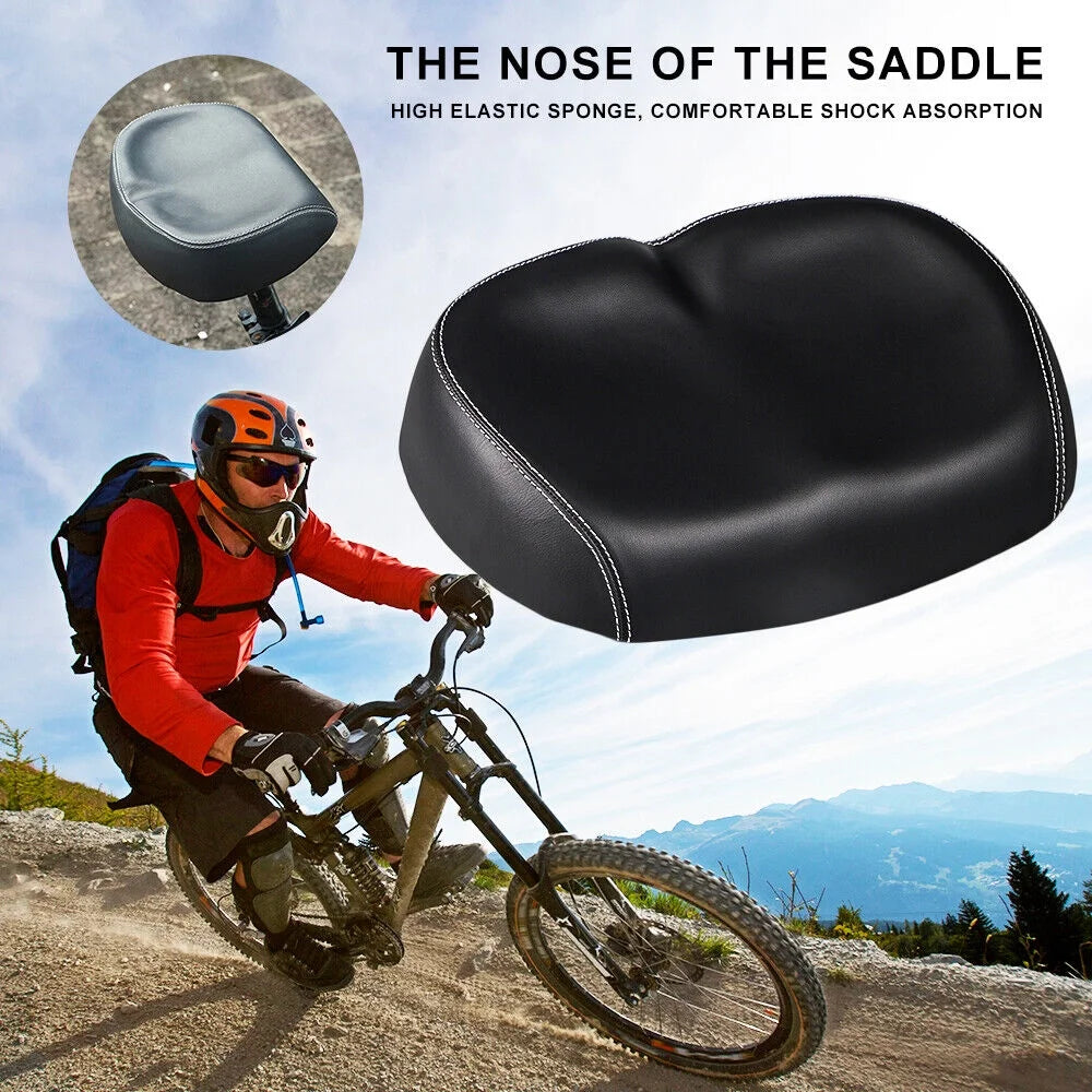 Black PU Pad Noseless Bicycle Seat Cushion M7206