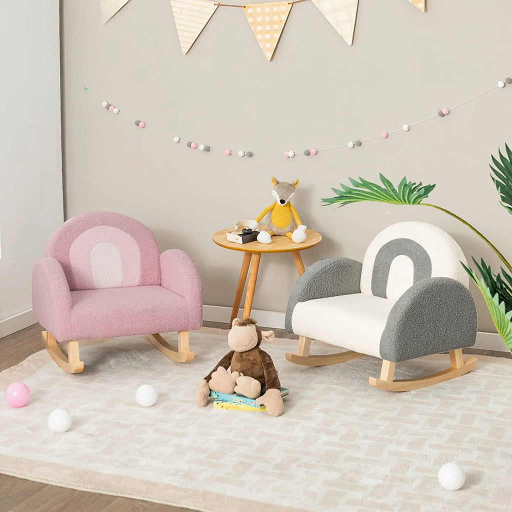 Pink Plush Kids Sofa Q838