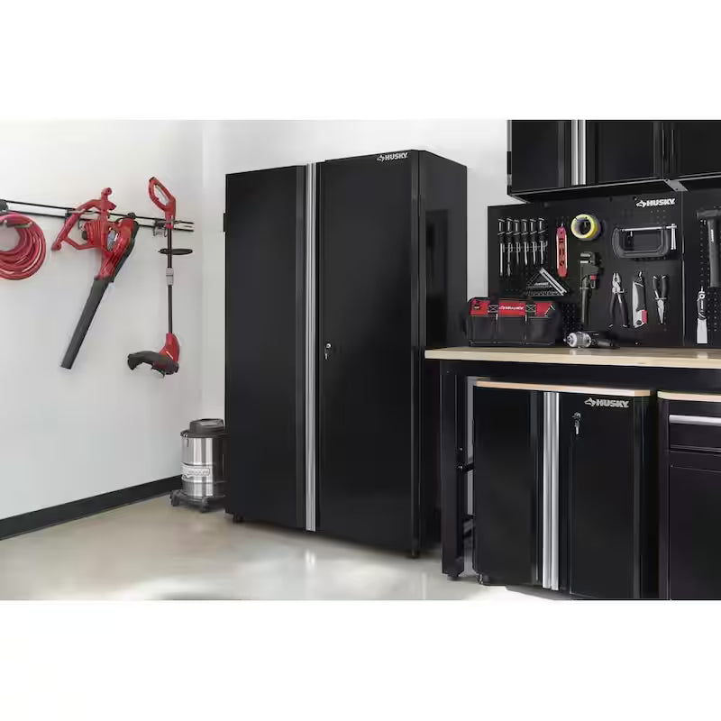 24-Gauge Steel Freestanding Garage Cabinet in Black G363034